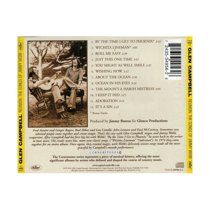 CAMPBELLL GLEN   - REUNION/THE SONGS OF J.WEBB - 1CD