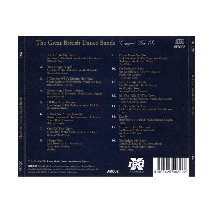 COWARD NOEL  - THE GREAT BRITISH DANCE BAND - 1CD
