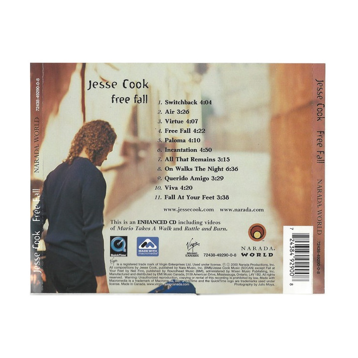 COOK JESSE   - FREE FALL - 1CD