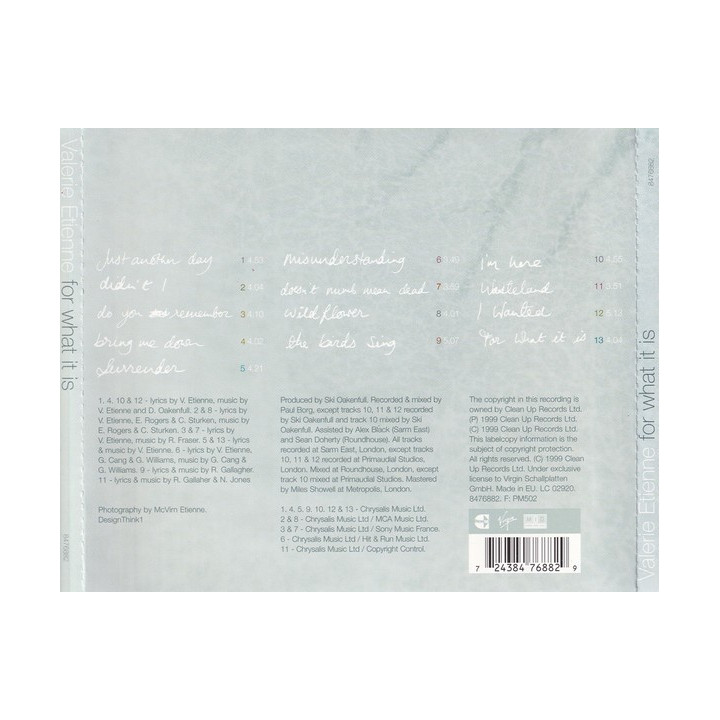 ETIENNE VALERIE   - FOR - 1CD