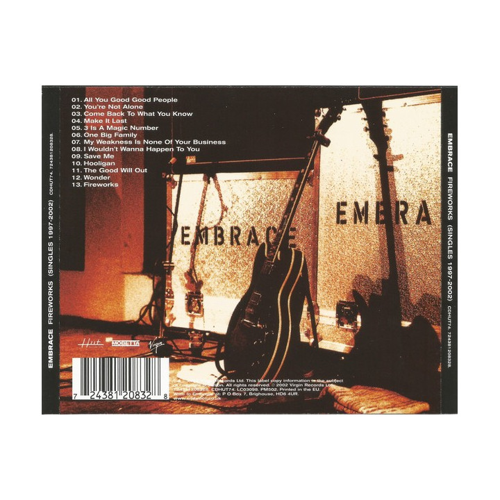 EMBRACE    - FIREWORKS(SINGLES 1997-2002) - 1CD