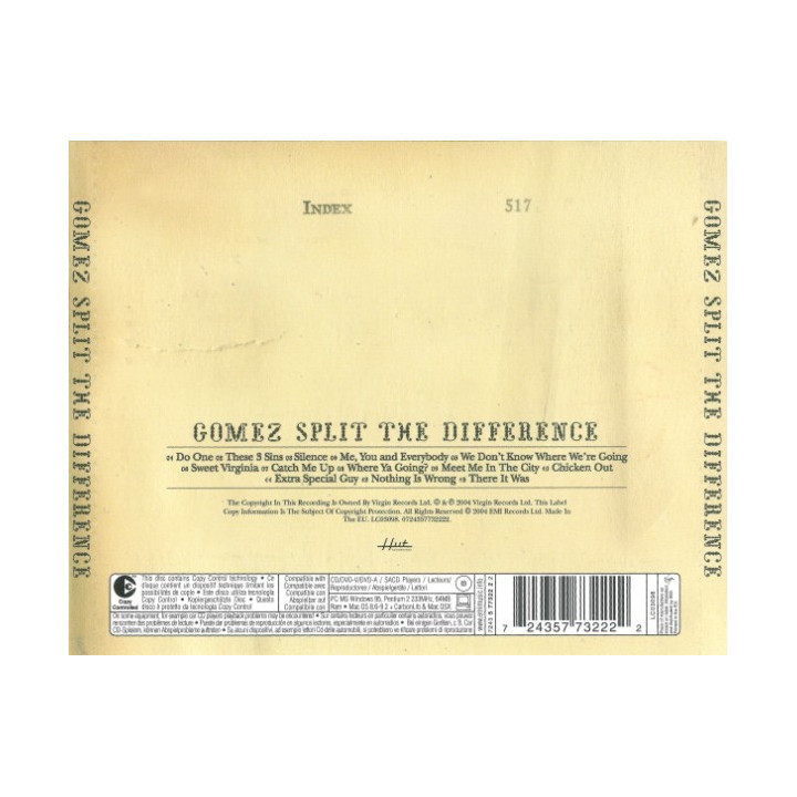 GOMEZ (cp)  - SPLIT THE DIFFERENCE - 1CD