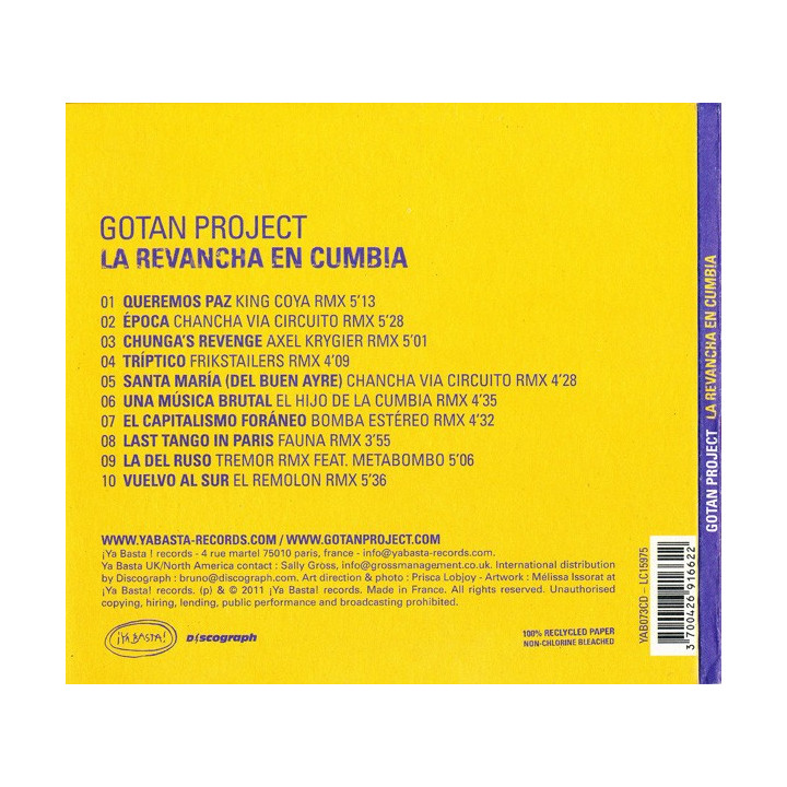 GOTAN PROJECT - LA REVANCHA EN CUMBIA - 1CD