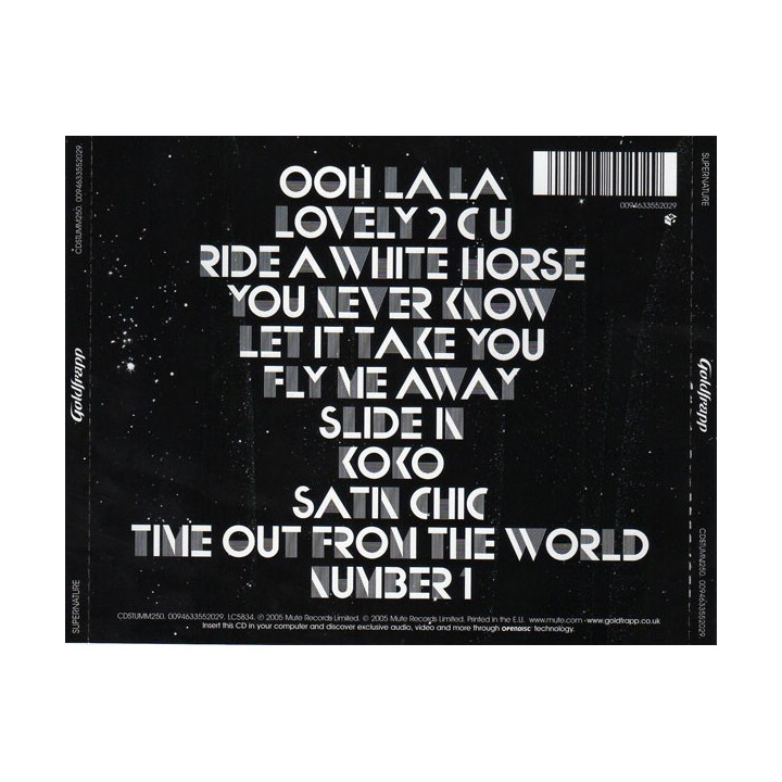 GOLDFRAPP   - SUPERNATURE - 1CD
