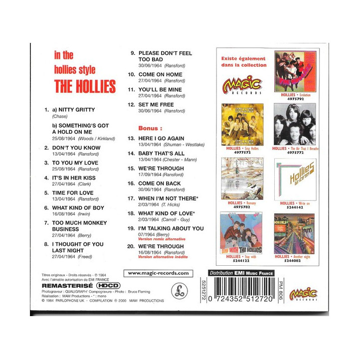 HOLLIES    - IN THE HOLLIES STYLE - 1CD