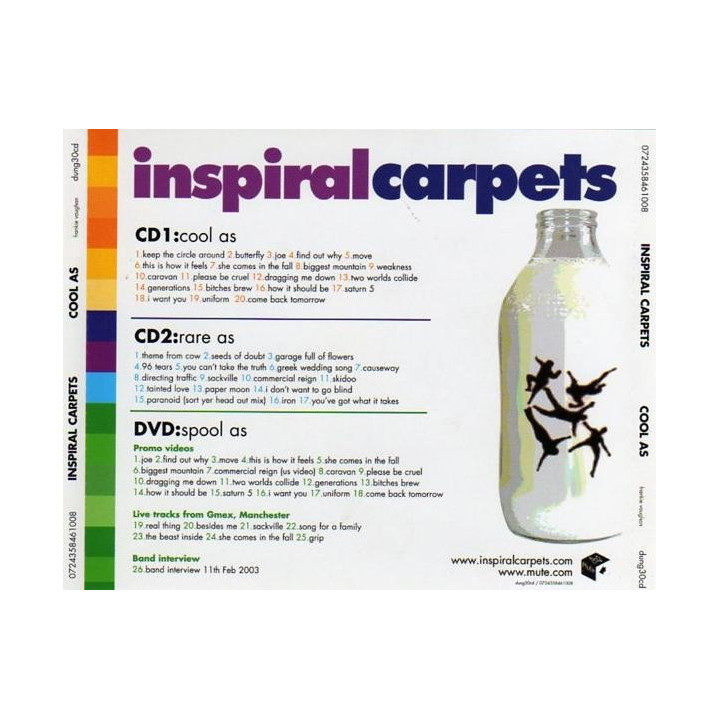INSPIRAL CARPETS  - COOL AS/RARE AS/SPOOL AS - 3CD