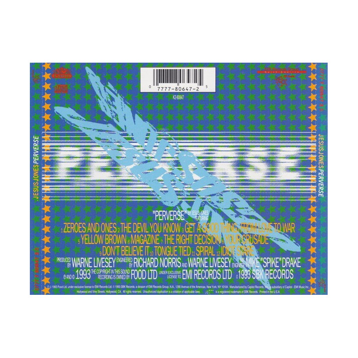 JESUS JONES  . - PERVERSE - 1CD