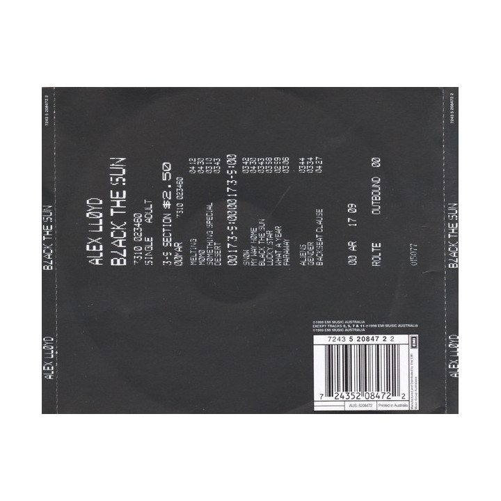 LLOYD ALEX   - BLACK THE SUN - 1CD