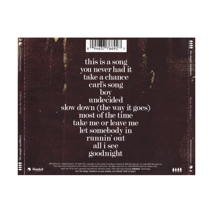 MAGIC NUMBERS    - THOSE THE BROKES - 1CD