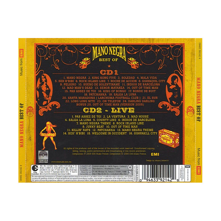 MANO NEGRA  - BEST OF + LIVE - 2CD