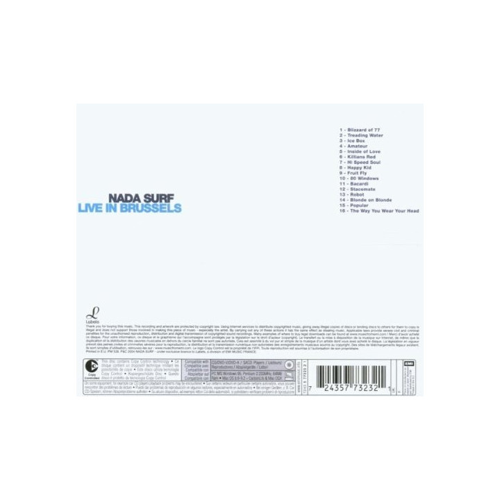 NADA SURF  - LIVE (cp) - 1CD