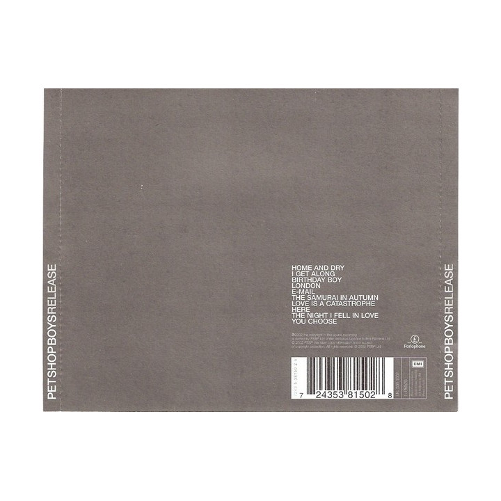 PET SHOP BOYS    - RELEASE - 1CD