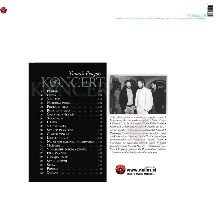 Tomaž Pengov - Koncert - 2LP (180g)