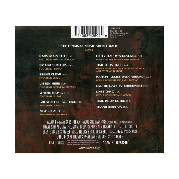 ADAM F - KAOS - 1CD