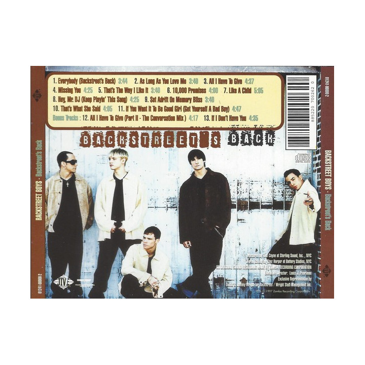 BACKSTREET BOYS  - BACKSTREET'S BACK - 1CD