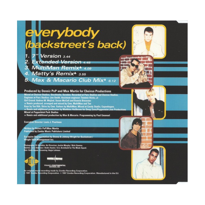 BACKSTREET BOYS  - EVERYBODY (BACKSTR'S BACK)  - 1CD