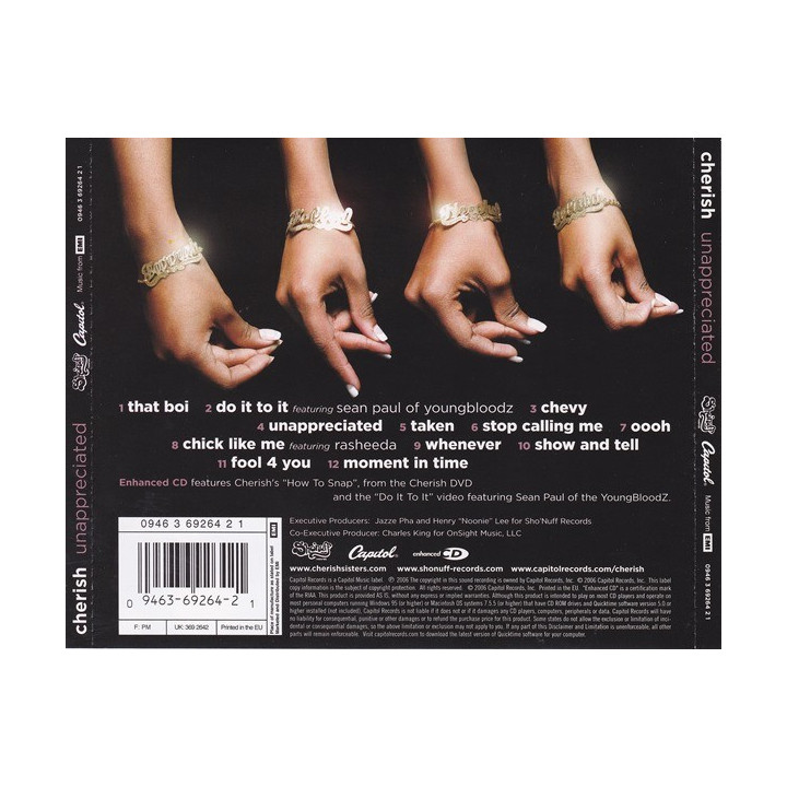 CHERISH  - UNAPPRECIATED - 1CD