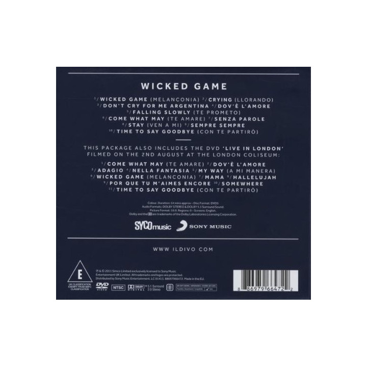 IL DIVO - WICKED GAME (DeLuxe Edition) - CD/DV