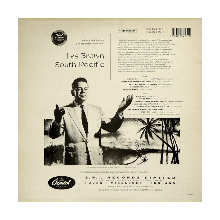 LES BROWN - DANCE TO SOUTH PACIFIC - 1CD