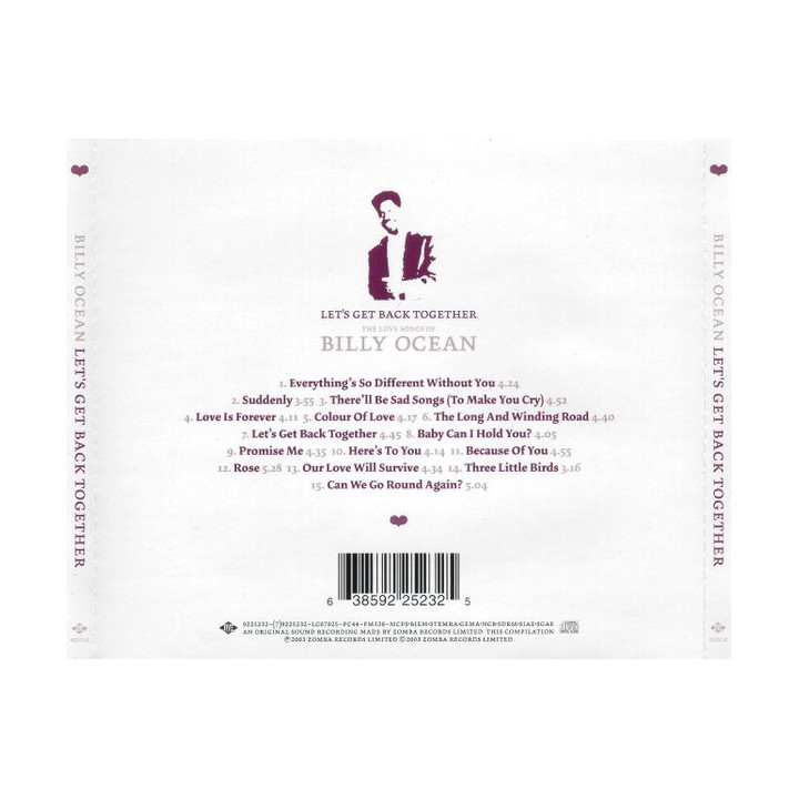 OCEAN,BILLY - LET'S GET BACK TOGETHER - 1CD