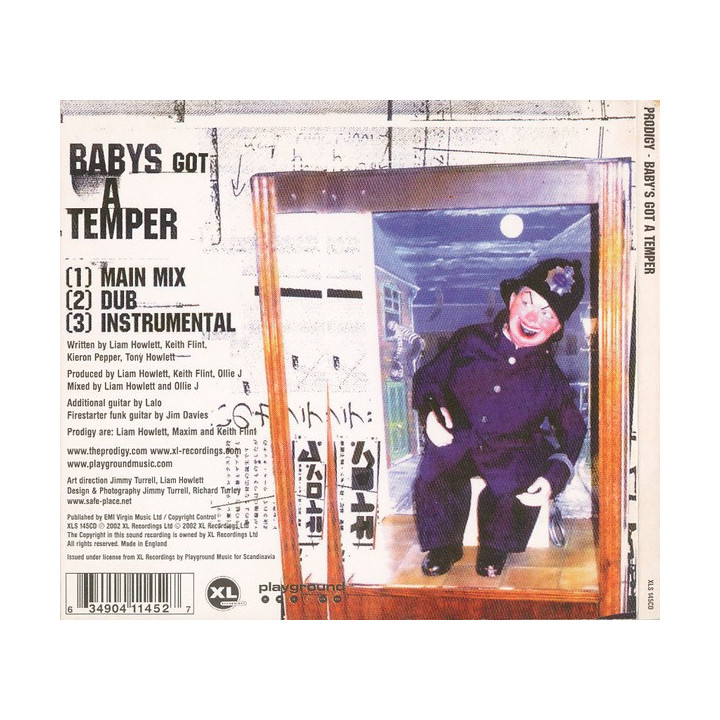 PRODIGY - BABY'S GOT A TEMPER - 1CDS