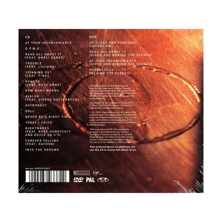 PROFFESOR GREEN - AT YOUR INCONVENIENCE (Limited Edition) - CD/DV