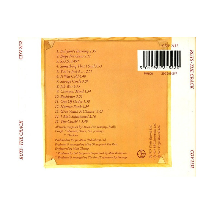 RUTS,THE - CRACK - 1CD