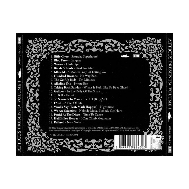 VARIOUS ARTISTS - ATTICUS PRESENTS VOL. 1 - 1CD
