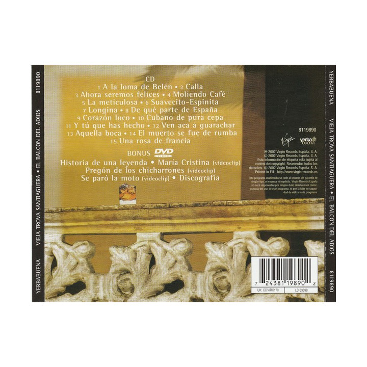 VIEJA TROVA SANTIGUERA  - EL BALCON DEL ADIOS - 1CD