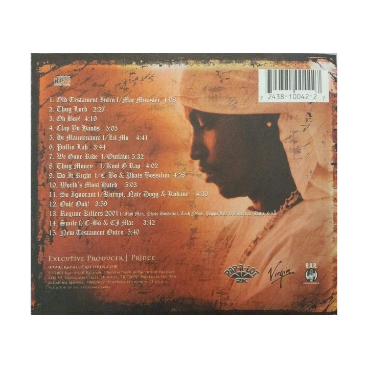 YUKMOUTH  - THUG LORD:THE NEW TESTAMENT - 1CD
