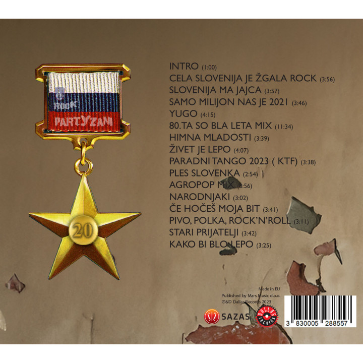 ROCK PARTYZANI - 20 LET   1CD 23'