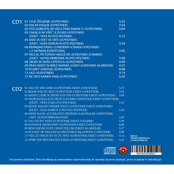 Oto Pestner - To je življenje - 2CD