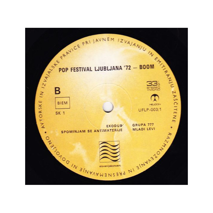 Various Artists - Pop Festival Ljubljana 72' - Boom 2LP