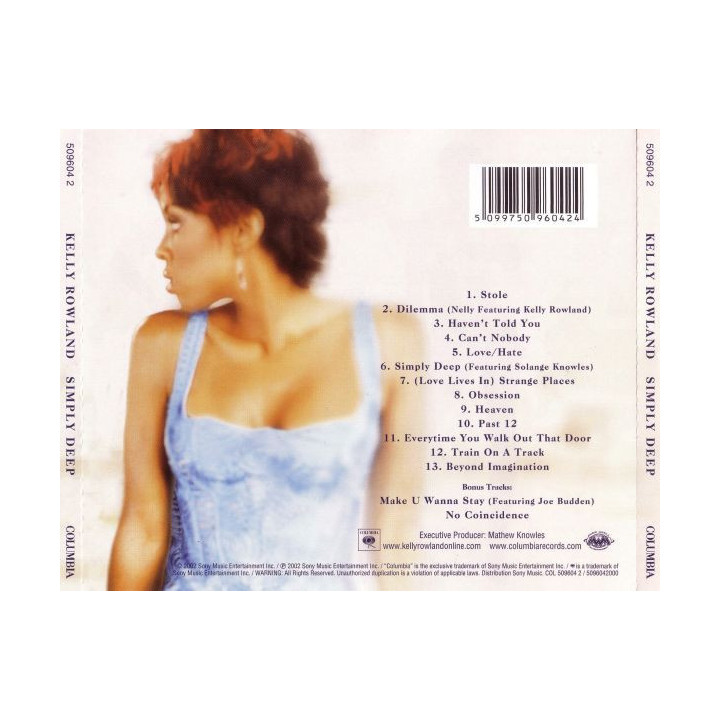 KELLY ROWLAND - SIMPLY DEEP - CD
