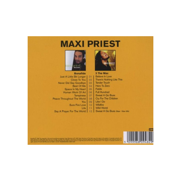 MAXIE PRIEST - BONAFIDE - 2 THE MAX - CD
