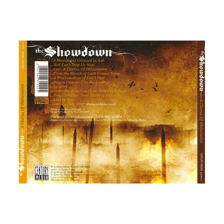 THE SHOWDOWN - A CHORUS OF OBLITERATION - CD