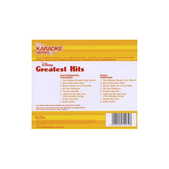 KARAOKE SERIES GREATEST HITS - CD